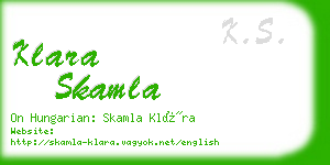 klara skamla business card